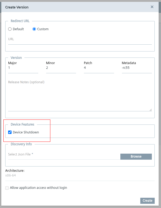 Enable Device Shutdown during version creation in IEAP