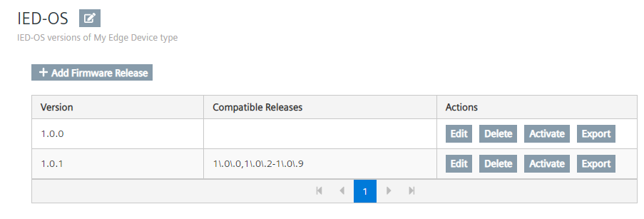 Firmware versions list