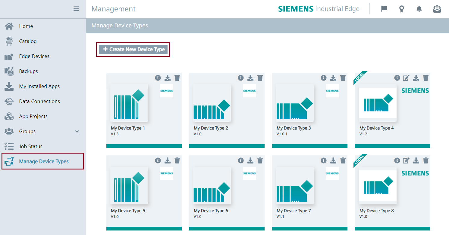 Manage Device Types
