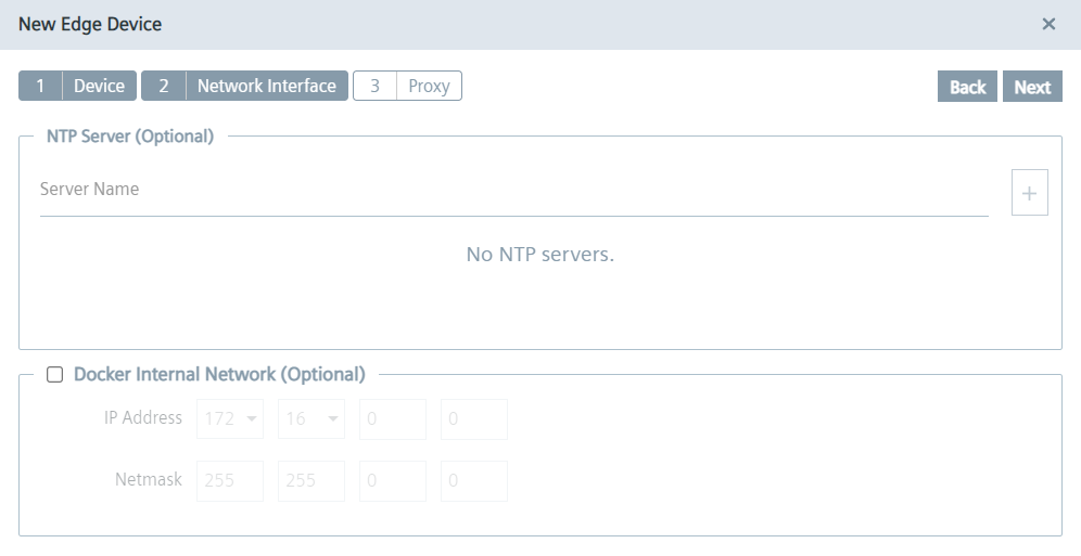 No Network Interface Configuration