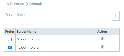 added ntp server