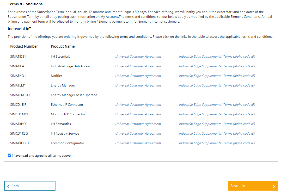 The "Order Review" page displays a summary of your order. Verify the products and customer information listed.