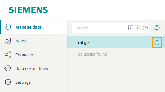 Click the "+" icon next to the listed IE Device you wish to create a new asset from.